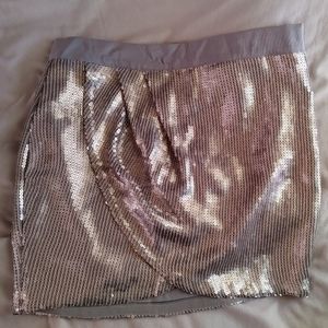 Sequin mini skirt